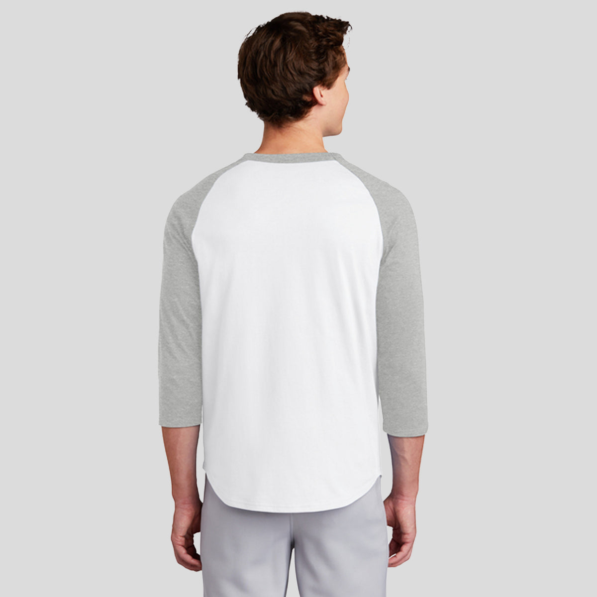 Colorblock Raglan Jersey | White/Heather Grey