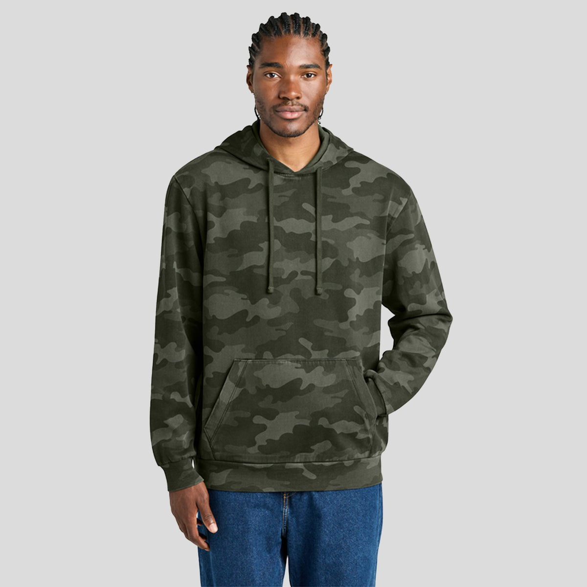 Men's Wash™ Camo Fleece Hoodie | Olive Drab Green